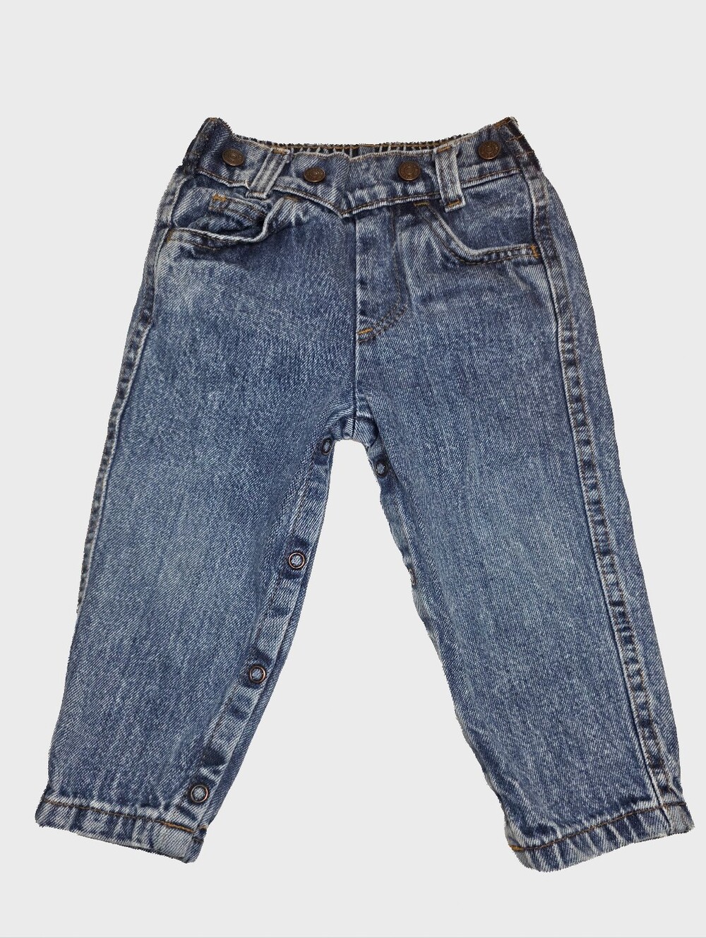 Levi's Jeans Vintage Baby Snap Closure Orange Tab Made In The USA Denim 24M
